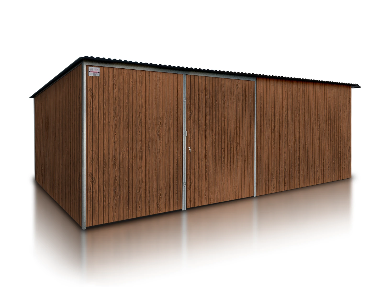 Egyállásos mobilgarázs 6x5m famintás