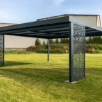 Carport z tłem