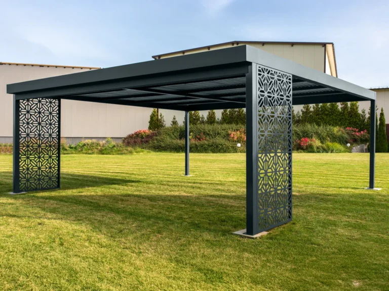 Carport Lézervágott panelek – Garázskocsi beálló 6×6 m