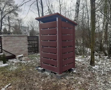 Hulladéktároló 1x1 m, sötétbarna, II. osztály