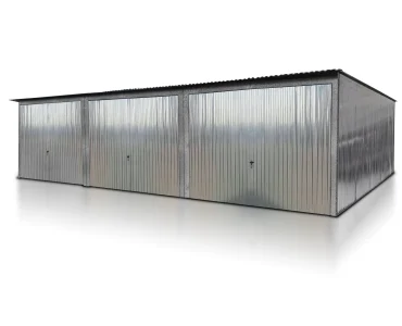 Mobilgarázs 9x5 m, háromállásos, féltetős, billenő kapu, horganyzott