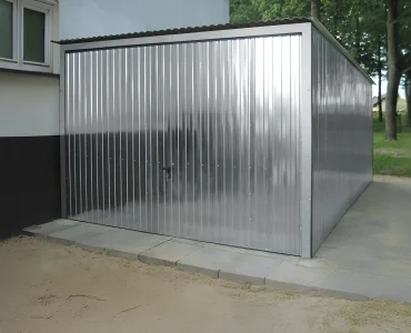 Mobilgarázs 3x5 m, féltetős, billenő kapu, horganyzott