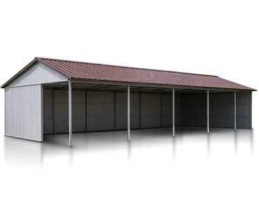 Acél előtető 50x10 m, nyeregtetős, alumínium