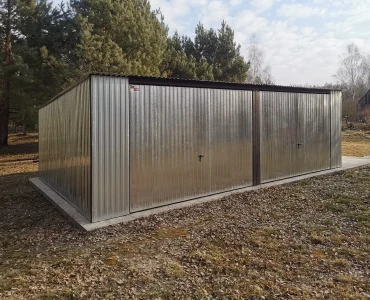 Mobilgarázs 7x5 m, kétállásos, féltetős, billenő kapu, horganyzott