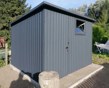 Mobilgarázs 3x3 m, féltetős, grafit