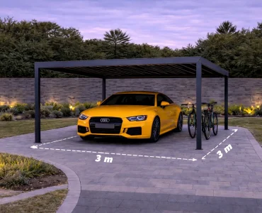 Carport 3x3 m, alumínium