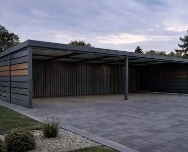 Carport 12x5 m, alumínium