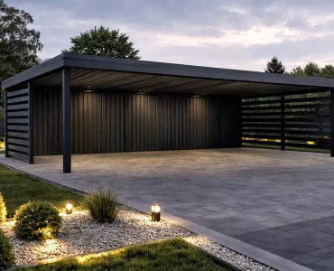 Carport 9x6 m, alumínium