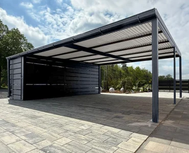 Carport 7,5x5,5, tárolóhelyiséggel