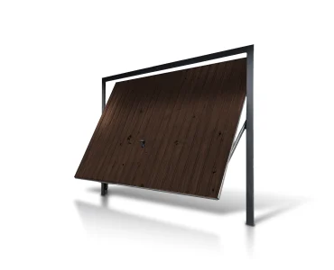 Garázskapu 3x2 m, billenő, fautánzatú, függőleges profilozás, 10 cm-es panel