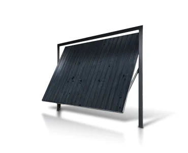 Garázskapu 3x2,5 m, billenő, fautánzatú, függőleges profilozás, 10 cm-es panel