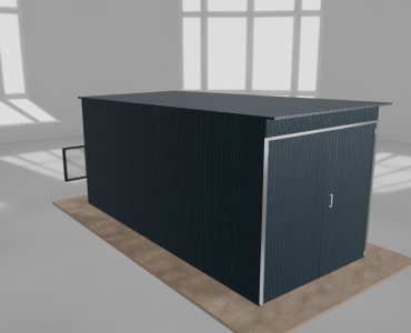 Szerszámos ház 2x4,5 m, hátra lejtő tetős, grafit
