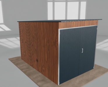 Szerszámos ház 2x3 m, hátra lejtő tetős, aranytölgy