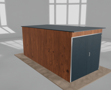 Szerszámos ház 2x4,5 m, hátra lejtő tetős, aranytölgy