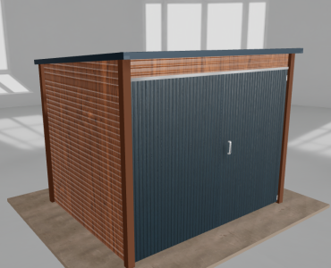 Szerszámos ház 2,5x2 m, hátra lejtő tetős, aranytölgy