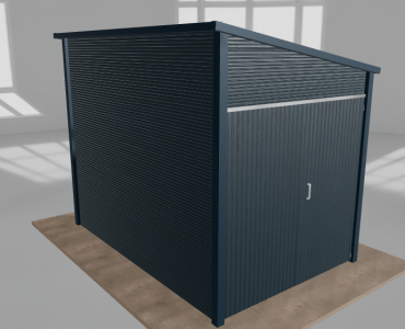 Szerszámos ház 2x3 m, jobb oldalra lejtő tetős, grafit