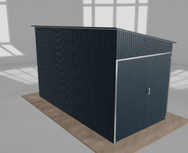 Szerszámos ház 2x4 m, jobb oldalra lejtő tetős, grafit