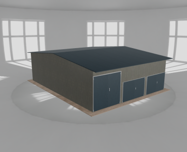 Acélcsarnok 9,5x12 m, nyeregtetős, alumínium