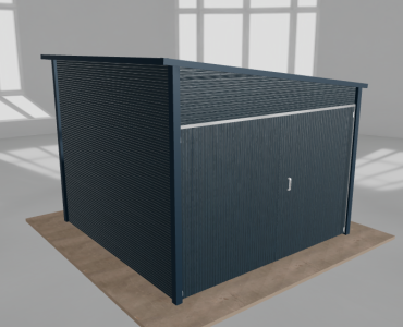 Szerszámos ház 3x3 m, jobb oldalra lejtő tetős, grafit