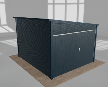 Szerszámos ház 3x3,5 m, jobb oldalra lejtő tetős, grafit