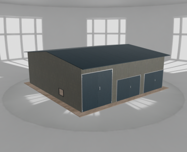 Acélcsarnok 10x10 m, nyeregtetős, alumínium