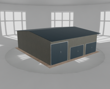 Acélcsarnok 10x11 m, nyeregtetős, alumínium