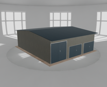 Acélcsarnok 10x11,5 m, nyeregtetős, alumínium