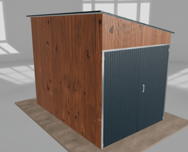 Szerszámos ház 2x3 m, jobb oldalra lejtő tetős, aranytölgy