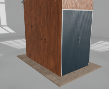 Acélcsarnok 2x3,5 m, nyeregtetős, aranytölgy, magas