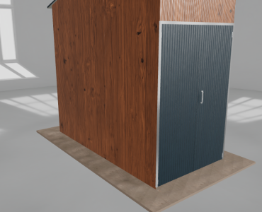 Acélcsarnok 2x4 m, nyeregtetős, aranytölgy, magas