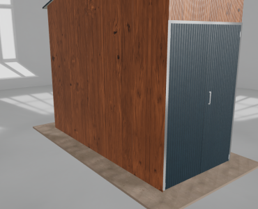 Acélcsarnok 2x4,5 m, nyeregtetős, aranytölgy, magas