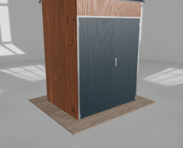Acélcsarnok 2,5x2 m, nyeregtetős, aranytölgy, magas