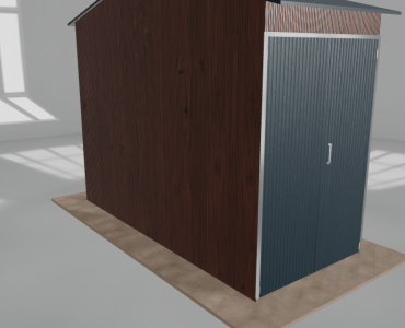 Acélcsarnok 2x4,5 m, nyeregtetős, sötét dió, magas