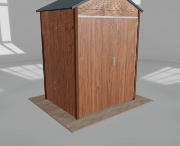 Lemezcsarnok 2,5x2 m, nyeregtetős, aranytölgy, magas
