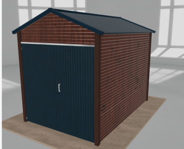 Szerszámos ház 2x3 m, nyeregtetős, sötét dió