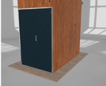 Acélcsarnok 2x3,5 m, nyeregtetős, aranytölgy, magas