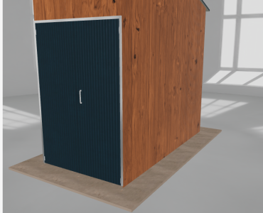 Acélcsarnok 2x4 m, nyeregtetős, aranytölgy, magas