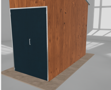 Acélcsarnok 2x4,5 m, nyeregtetős, aranytölgy, magas